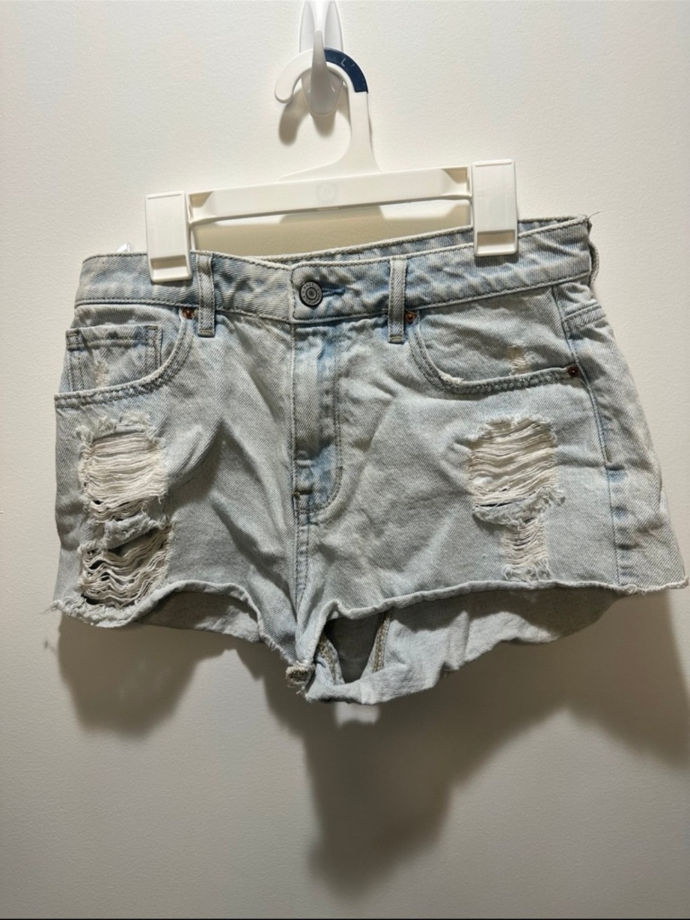 PacSun Light Blue Distressed Denim Cutoff Shorts